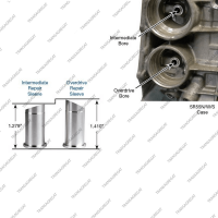 Комплект втулок для ремонта сервоприводов Overdrive и Intermediate (2шт., алюминиевые)*